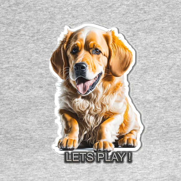 retriever dog LETS PLAY by HTA DESIGNS